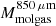 $ M^{850\,\mu\mathrm{m}}_{\mathrm{molgas}} $