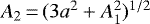 $A_2\,{=}\,(3a^2&#x002B;A_1^2)^{1/2}$