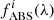 $ f_{\rm ABS}^i(\lambda) $