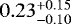 $0.23^{&#x002B;0.15}_{-0.10}$