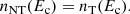 $$ \begin{aligned} n_\mathrm{NT} (E_\mathrm{c} ) = n_\mathrm{T} (E_\mathrm{c} ). \end{aligned} $$