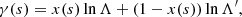 $$ \begin{aligned} \gamma (s) = x(s)\ln \Lambda + (1 - x(s))\ln \Lambda ^{\prime }, \end{aligned} $$