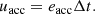 $$ \begin{aligned} u_\mathrm{acc} = e_\mathrm{acc} \Delta t. \end{aligned} $$
