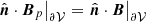 $$ \begin{aligned} \left. \hat{\boldsymbol{n}}\cdot \boldsymbol{B}_{p}\right|_{\partial \mathcal{V} }=\left. \hat{\boldsymbol{n}}\cdot \boldsymbol{B}\right|_{\partial \mathcal{V} } \end{aligned} $$