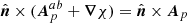 $ {\hat{{\boldsymbol{n}}}}\times ({{\boldsymbol{A}}_{p}^{ab}}+{\boldsymbol{\nabla}}\chi) ={\hat{{\boldsymbol{n}}}}\times {{\boldsymbol{A}}_{p}} $