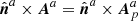 $ {\hat{{\boldsymbol{n}}}^{a}}\times {{\boldsymbol{A}}^{a}}= {\hat{{\boldsymbol{n}}}^{a}}\times {{\boldsymbol{A}}_{p}^{a}} $