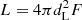 $ L = 4\pi d_{\mathrm{L}}^{2}F $