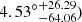$ {4.53^\circ}^{+26.29}_{-64.06}) $