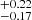$ ^{+0.22}_{-0.17} $