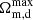 $ \Omega^{\mathrm{max}}_{\mathrm{m,d}} $