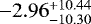 $-2.96^{&#x002B;10.44}_{-10.30}$