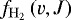 $f_{\rm{H}_2}\left(v,J\right)$