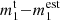$ m_1^{\rm t}{-}m_1^{\rm est} $