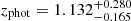 $ z_{\mathrm{phot}}=1.132^{+0.280}_{-0.165} $