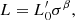 $$ \begin{aligned} L = L^{\prime }_0 \sigma ^{\beta }, \end{aligned} $$