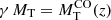 $ \gamma \, M_{\mathrm{T}}=M_{\mathrm{T}}^{\mathrm{CO}}(z) $