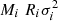 $ M_i ~ R_i \sigma_i^2 $