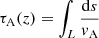 $$ \begin{aligned} \tau _{\rm A}(z) = \int _L \frac{\mathrm{d} s}{v_{\rm A}} \end{aligned} $$