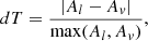 $$ \begin{aligned} dT = \frac{|A_l-A_v|}{\max (A_l,A_v)}, \end{aligned} $$