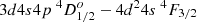 $ 3d4s4p~^4D_{1/2}^{o} - 4d^24s~^4F_{3/2} $