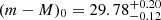 $ (m- M)_0 = 29.78^{+0.20}_{-0.12} $