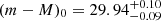 $ (m- M)_0 = 29.94^{+0.10}_{-0.09} $