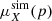 $ \mu_{X}^{\mathrm{sim}}(p) $