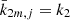 $ \bar{k}_{2m,j}=k_{2} $