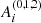 $ A_{i}^{\left(0,1,2\right) } $