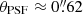 $ \theta_{\mathrm{PSF}} \approx 0{{\overset{\prime\prime}{.}}}62 $