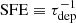 $ \mathrm{SFE} \equiv \tau_{\mathrm{dep}}^{-1} $