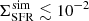 $ \Sigma_{\mathrm{SFR}}^{\mathrm{sim}} \lesssim 10^{-2} $