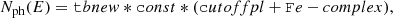 $$ \begin{aligned} N_{\rm ph}(E) = \mathtt tbnew *\mathtt const *(\mathtt cutoffpl +\mathtt Fe-complex ), \end{aligned} $$