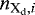 $n_{{\textrm{X}_{\textrm{d}}}, i}$