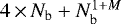 $4\,{\times}\, N_{\textrm{b}}&#x002B;N_{\textrm{b}}^{1&#x002B;M}$