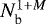 $N_{\textrm{b}}^{1&#x002B;M}$
