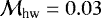 $\mathcal{M}_{\textrm{hw}}=0.03$