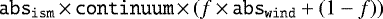 \begin{equation*} \texttt{abs}_{\texttt{ism}}\,{\times}\,\texttt{continuum}\,{\times}\,(f\,{\times}\,\texttt{abs}_{\texttt{wind}} &#x002B; (1-f))\end{equation*}