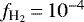 $f_{\text{H}_{2}}\,{=}\,10^{-4}$