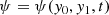 $$ \begin{aligned} \psi = \psi ({ y}_0,{ y}_1,t) \end{aligned} $$