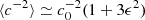 $ \langle c^{-2} \rangle \simeq c_0^{-2}(1+3\epsilon^2) $
