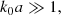 $$ \begin{aligned} k_0a&\gg 1, \end{aligned} $$