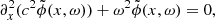 $$ \begin{aligned} \partial _x^2 (c^2\tilde{\phi }(x,\omega )) + \omega ^2 \tilde{\phi }(x,\omega ) = 0, \end{aligned} $$