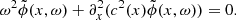 $$ \begin{aligned} \omega ^2 \tilde{\phi }(x,\omega )+\partial _x^2(c^2(x) \tilde{\phi }(x,\omega )) = 0. \end{aligned} $$