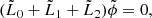 $$ \begin{aligned} (\tilde{L}_0+\tilde{L}_1+\tilde{L}_2)\tilde{\phi }= 0, \end{aligned} $$