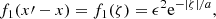 $$ \begin{aligned} f_1(x\prime -x)=f_1(\zeta ) = \epsilon ^2\mathrm{e}^{-|\zeta |/a}, \end{aligned} $$