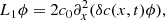 $$ \begin{aligned}&L_1\phi = 2c_0\partial _x^2(\delta c(x,t)\phi ), \end{aligned} $$