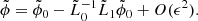 $$ \begin{aligned} \tilde{\phi }= \tilde{\phi }_0 -\tilde{L}_0^{-1}\tilde{L}_1 \tilde{\phi }_0+O(\epsilon ^2). \end{aligned} $$