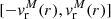 $ [-v_{\rm r}^M(r),v_{\rm r}^M(r)] $