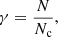 $$ \begin{aligned} \gamma = \frac{N}{N_{\rm c}}, \end{aligned} $$